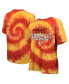 Women's Red, Yellow Kansas City Chiefs Super Bowl LVIII Champions Oversized Tie-Dye T-shirt