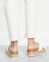 Фото #2 товара ASOS DESIGN Wide Fit Teegan knotted flatform sandals in white