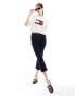 Фото #3 товара Tommy Jeans flag knit jumper in white