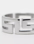 Фото #2 товара ASOS DESIGN waterproof stainless steel band ring with greek wave in silver tone