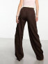 Фото #3 товара Cotton:On utility wide leg pants in brown