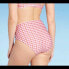 Women's Gingham Medium Coverage High Waist Bikini Bottom - Kona So™ Bright Large