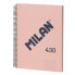 Фото #4 товара Блокнот MILAN 430 Розовый A4 80 Листьев (3 шт)