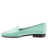 Фото #4 товара Trotters Liz Tumbled T1807-322 Womens Green Narrow Leather Loafer Flats Shoes
