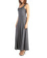 Women's Slim Fit A-Line Sleeveless Maxi Dress