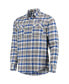 Фото #2 товара Men's Blue, Gray St. Louis Blues Ease Plaid Button-Up Long Sleeve Shirt