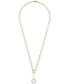 ფოტო #3 პროდუქტის Diamond Circle 17" Lariat Necklace (1/2 ct. t.w.) in 14k Gold, Created for Macy's