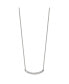 ფოტო #2 პროდუქტის Preciosa Crystal Curved Bar 17.5 inch Cable Chain Necklace