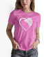 ფოტო #1 პროდუქტის Women's Dog Heart Word Art Short Sleeve T-shirt