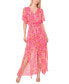 ფოტო #1 პროდუქტის Women's Flutter-Sleeve Maxi Dress