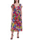 ფოტო #3 პროდუქტის Women's Flutter-Sleeve Printed Midi Dress