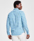 Фото #2 товара Men's Classic-Fit Plaid Button-Down Shirt
