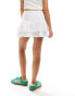 Фото #2 товара Miss Selfridge textured ruffle mini skirt in white