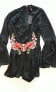 Фото #6 товара Material Girl Women's V Neck Embroidered Romper Flare Sleeve Caviar Black XS