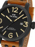 Фото #1 товара Мужские наручные часы с коричневым кожаным ремешком TW Steel MS32 Maverick 48mm 10 ATM