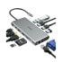Фото #1 товара AUKEY CB-C78 - USB Type-C - HDMI - Micro-USB - RJ-45 - USB 3.2 Gen 1 (3.1 Gen 1) Type-A - USB 3.2 Gen 1 (3.1 Gen 1) Type-C - VGA - MicroSD (TransFlash) - SD - 5000 Mbit/s - 60 Hz - 1920 x 1080 (HD 1080) - 3840 x 2160