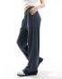 Фото #3 товара ASOS DESIGN waffle wide leg jogger in washed navy