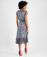 Women's Mixed-Print Tiered Midi Dress