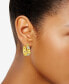 ფოტო #2 პროდუქტის Crystal 18K Gold Plated Hoop Earring