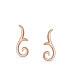 ფოტო #2 პროდუქტის Minimalist Geometric Tribal Scroll Ear Pin Crawlers Climbers Earrings For Women For Teen Rose Gold Plated Sterling Silver