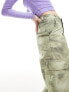 Фото #7 товара ASOS DESIGN oversized cargo trouser in blurred camo print