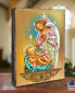 Icon Blessing Angel with Child Wall Art on Wood 16"