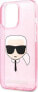 Karl Lagerfeld Karl Lagerfeld KLHCP13XKHTUGLP iPhone 13 Pro Max 6,7" różowy/pink hardcase Glitter Karl`s Head - фото #6