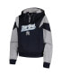 Women's Navy New York Yankees Colorblock Fleece Quarter-Zip Hoodie