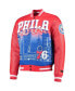 Фото #3 товара Men's Red Philadelphia 76ers Remix Varsity Full-Zip Jacket