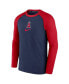 Фото #2 товара Men's Navy Los Angeles Angels Authentic Collection Game Raglan Performance Long Sleeve T-shirt