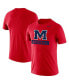 Фото #4 товара Men's Red Ole Miss Rebels Baseball Logo Stack Legend Performance T-shirt