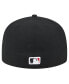 Фото #4 товара Men's Black Boston Red Sox Checkered Undervisor 59FIFTY Fitted Hat