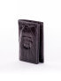 Фото #3 товара Мужское портмоне кожаное черное вертикальное без застежки  Portfel-CE-PR-N4-BC.18-czarny Factory Price