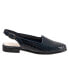 Фото #1 товара Trotters Lena T2009-400 Womens Black Leather Slip On Slingback Flats Shoes 6.5