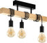 Фото #1 товара Lampa sufitowa EGLO Plafon Eglo Townshend 32915 lampa sufitowa 3x60W E27 czarny / brązowy