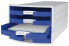 HAN 1013-14 - 4 drawer(s) - Polystyrene - Blue - 1 pc(s) - 280 mm - 367 mm