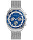 ფოტო #3 პროდუქტის Men's Chronograph Stainless Steel Mesh Bracelet Watch 40mm Box Set