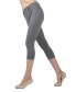 Women's Light Ponte Cotton Blend Capri Leggings