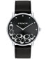 ფოტო #1 პროდუქტის Women's Elliot Black Leather Watch 36mm