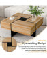 Modern Coffee Table with Hidden Storage & Sliding Top