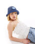 Фото #4 товара COLLUSION straw branded bucket hat in blue