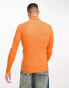 COLLUSION knitted roll neck jumper in bright orange