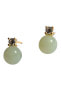 ფოტო #2 პროდუქტის Esther — Green jade and zircon stud earrings