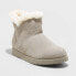 Universal Thread Shearling Boots Women's US 6 Gray Claudia Flat Round Toe