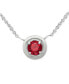 ფოტო #3 პროდუქტის Red Cubic Zirconia Framed 16" Pendant Necklace, Created for Macy's