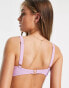 Фото #4 товара Ivory Rose Fuller Bust mix and match balconette bikini top in lilac crinkle