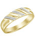 ფოტო #1 პროდუქტის Men's Diamond Accent Band in 10K Yellow Gold