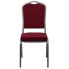 Hercules Series Crown Back Stacking Banquet Chair In Burgundy Fabric - Silver Vein Frame