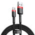 Фото #1 товара Wytrzymały nylonowy kabel przewód USB USB-C QC3.0 2A 3M czarno-czerwony