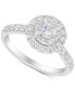 ფოტო #1 პროდუქტის Diamond Double Halo Engagement Ring (1 ct. t.w.) in 14k White Gold